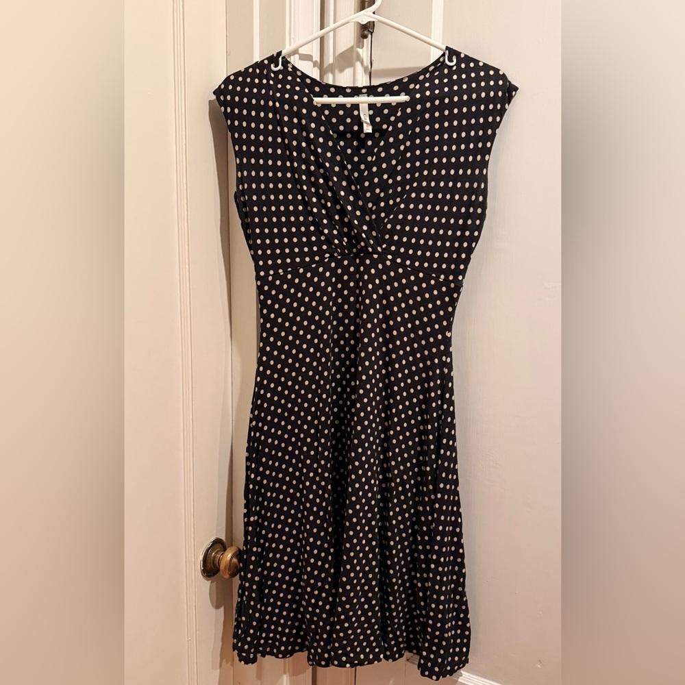 Vintage Style Polka Dot Fit & Flare Midi Dress